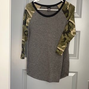 Camouflage Baseball Tee